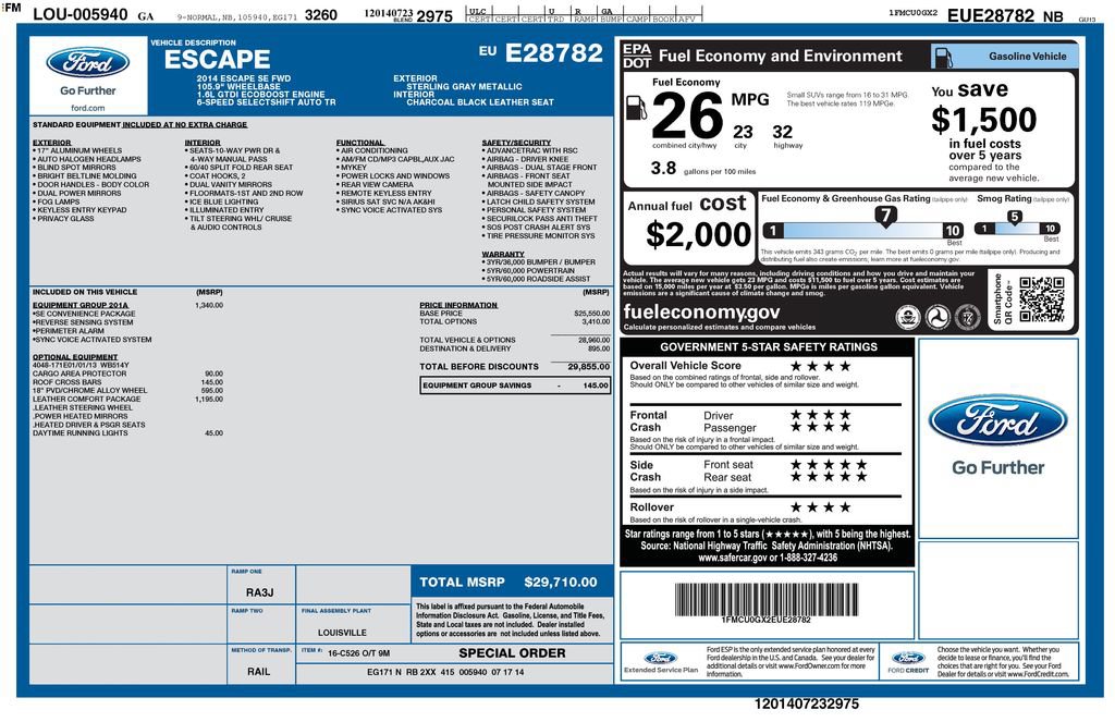 Used 2014 Ford Escape SE w/ Equipment Group 201A FWD image 23
