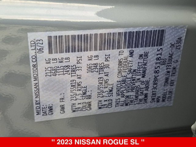 Certified 2023 Nissan Rogue SL AWD/4WD image 39