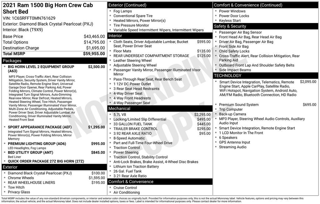 Used 2021 RAM 1500 Big Horn AWD/4WD image 20