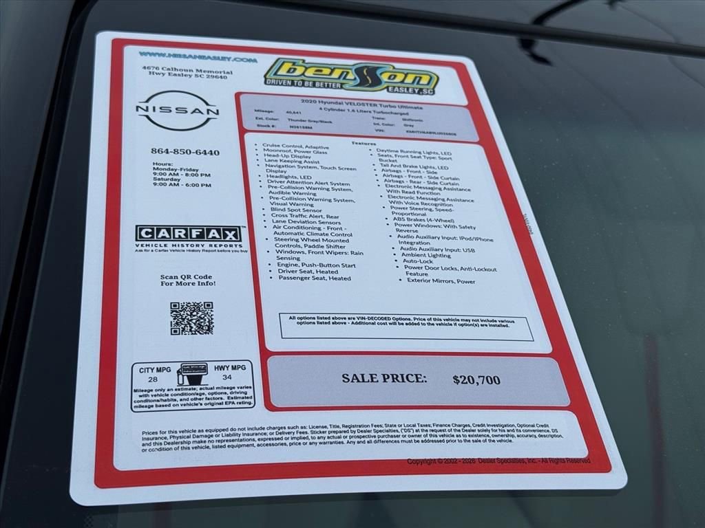 Used 2020 Hyundai Veloster Turbo Ultimate image 26