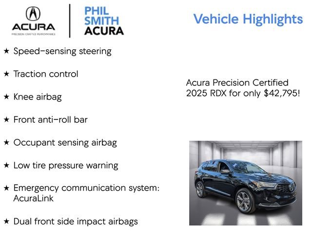 Certified 2025 Acura RDX w/ Technology Package image 13