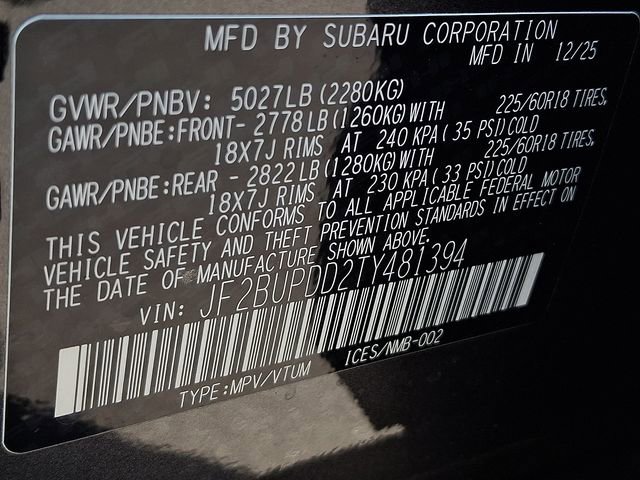 New 2026 Subaru Outback Limited w/ Premium/Limited Package AWD/4WD image 10