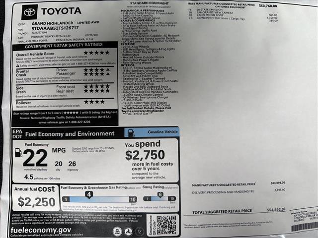 New 2026 Toyota Grand Highlander Limited image 26