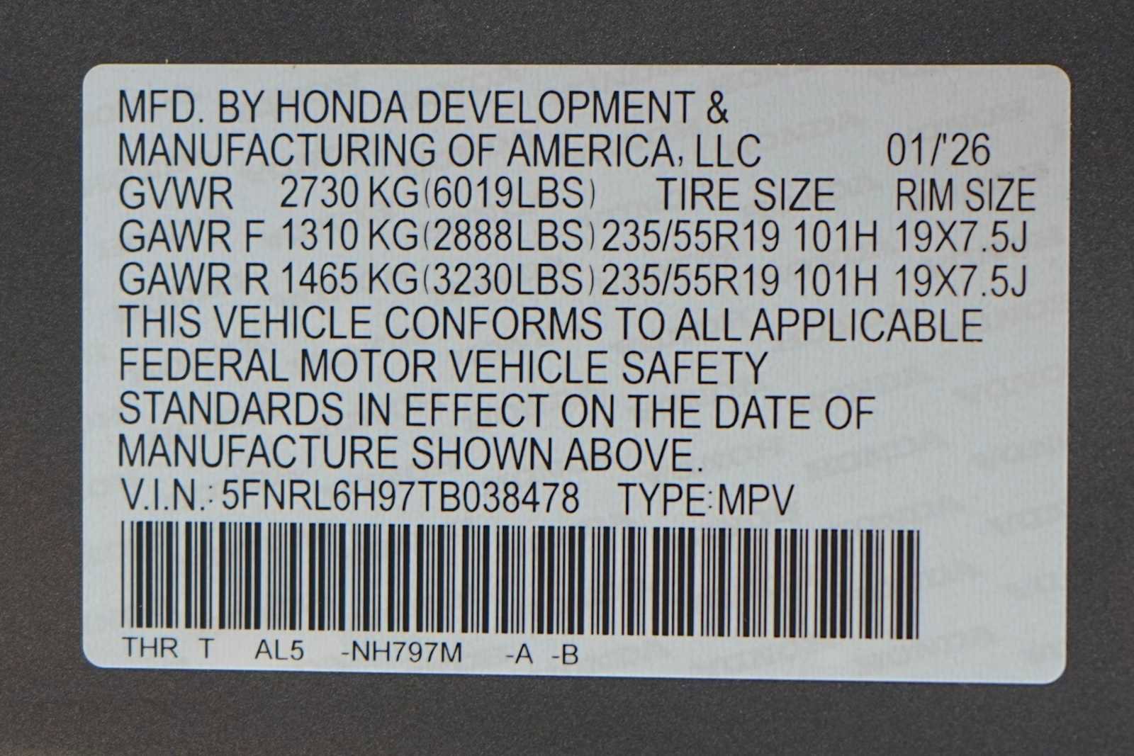 Certified 2026 Honda Odyssey Elite image 30