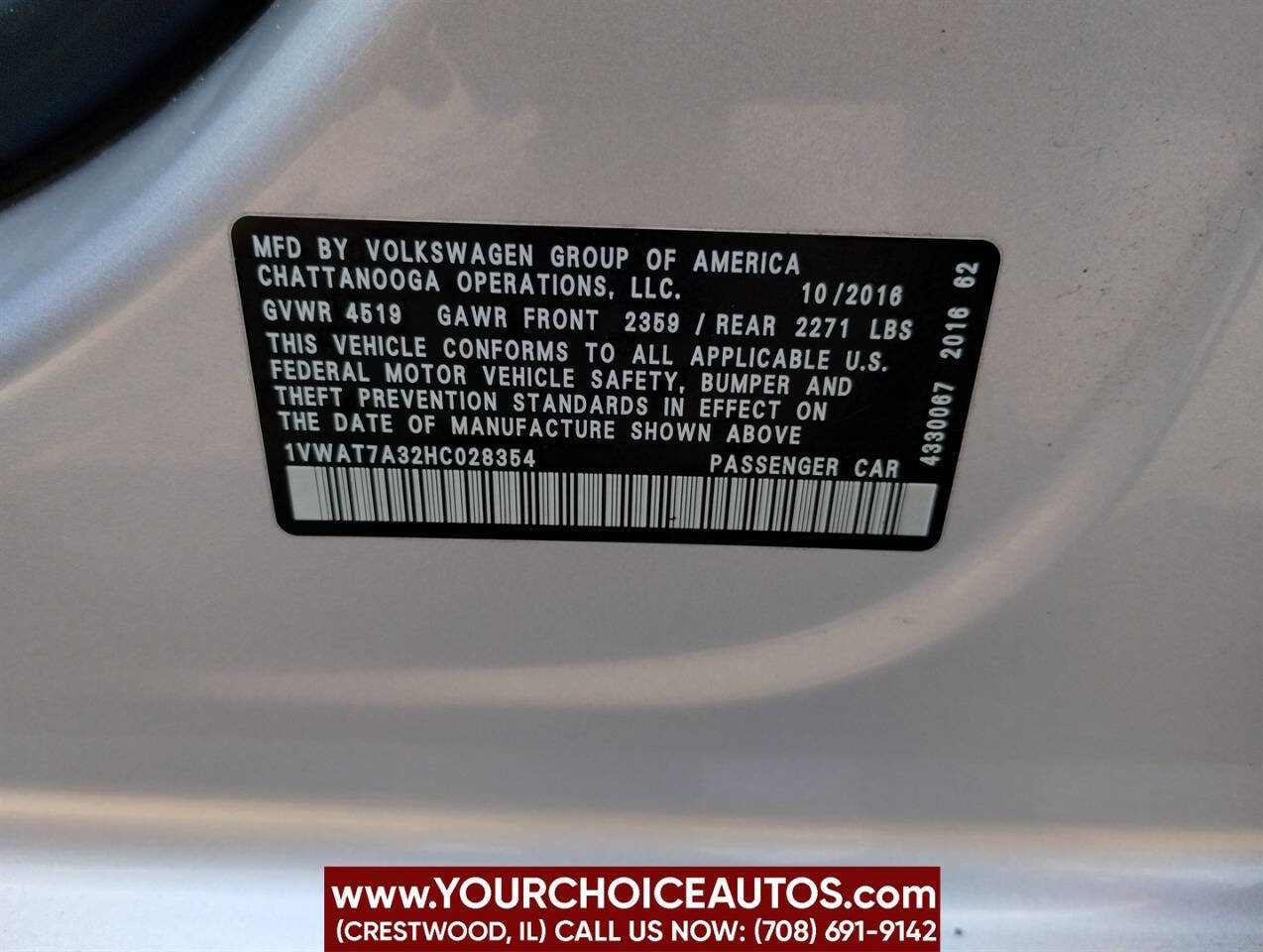 Used 2017 Volkswagen Passat 1.8T S image 37