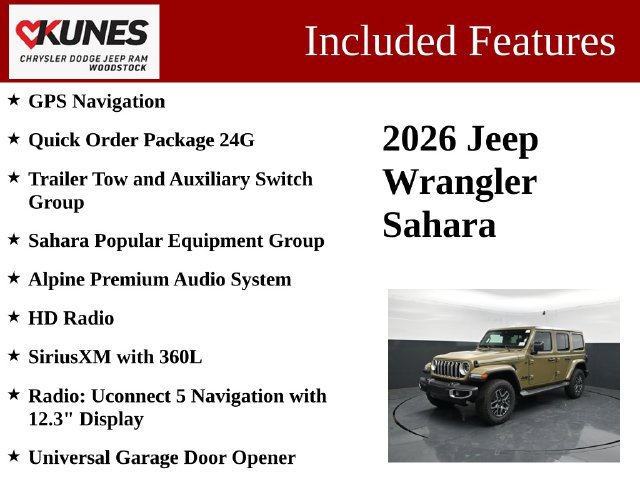 New 2026 Jeep Wrangler Unlimited Sahara AWD/4WD image 3