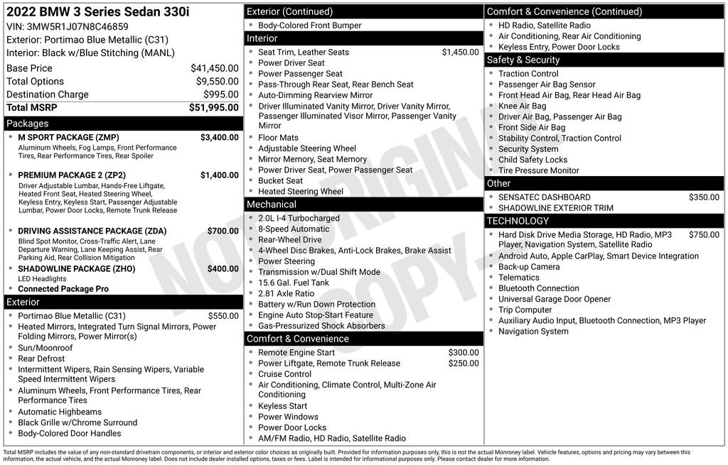 Used 2022 BMW 330i Sedan w/ M Sport Package image 5