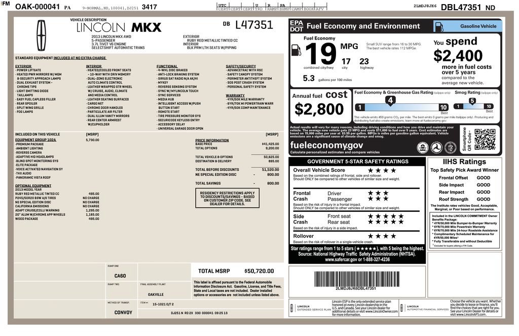 Used 2013 Lincoln MKX AWD image 35