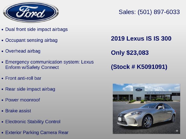 Used 2019 Lexus IS 300 w/ Accessory Package 2 RWD image 24