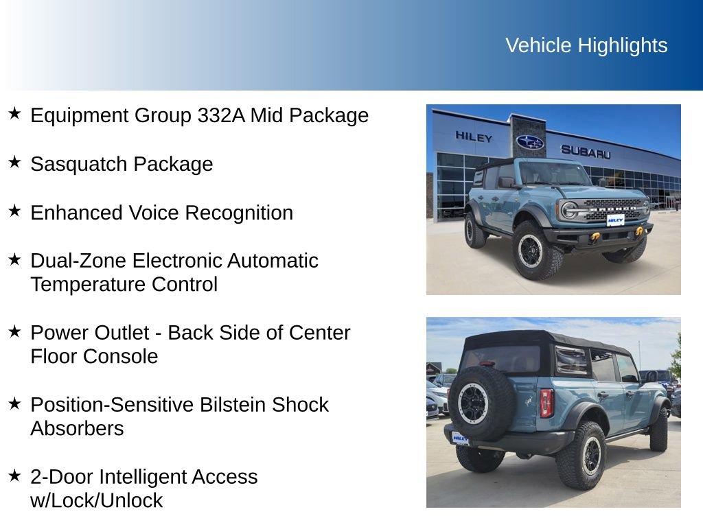 Used 2021 Ford Bronco Badlands w/ Sasquatch Package image 5