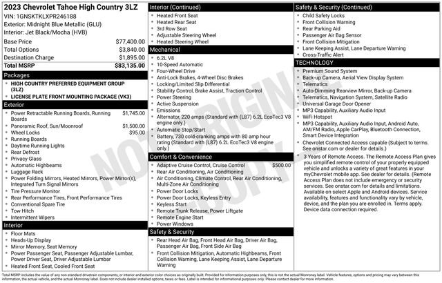 Used 2023 Chevrolet Tahoe High Country AWD/4WD image 38