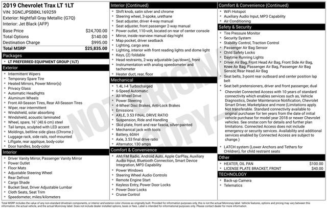 Used 2019 Chevrolet Trax LT AWD/4WD image 24