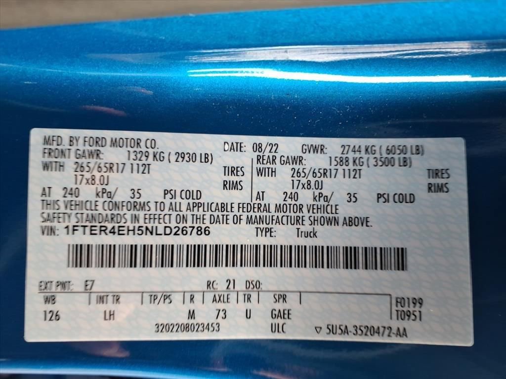 Used 2022 Ford Ranger XLT w/ Equipment Group 301A Mid image 31