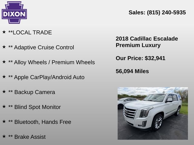 Used 2018 Cadillac Escalade Premium Luxury AWD/4WD image 4