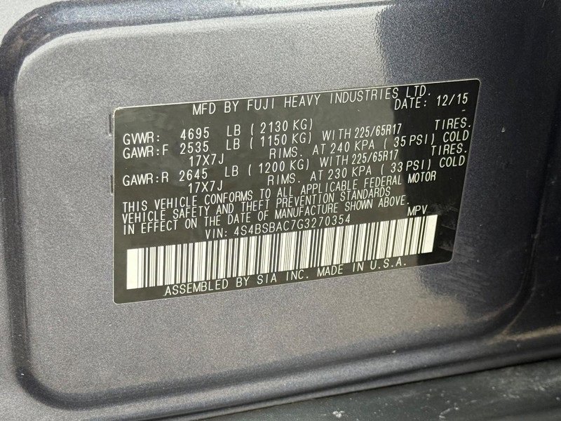 Used 2016 Subaru Outback 2.5i w/ Protection Package #1 image 24