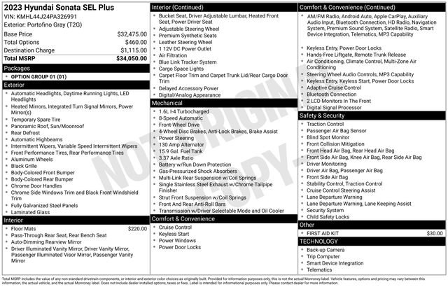 Certified 2023 Hyundai Sonata SEL Plus image 10