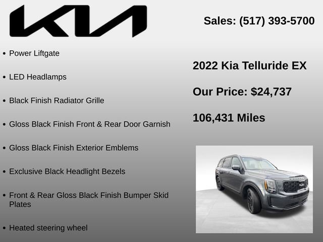 Used 2022 Kia Telluride EX w/ EX Premium Package AWD/4WD image 19