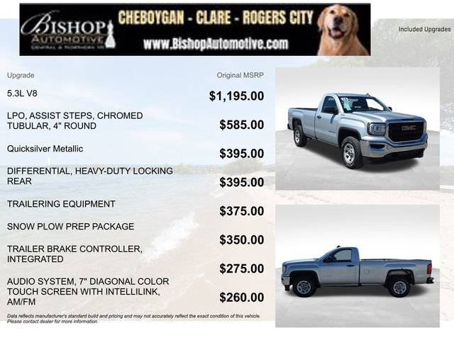 Used 2016 GMC Sierra 1500 4x4 Regular Cab w/ Snow Plow Prep Package image 3