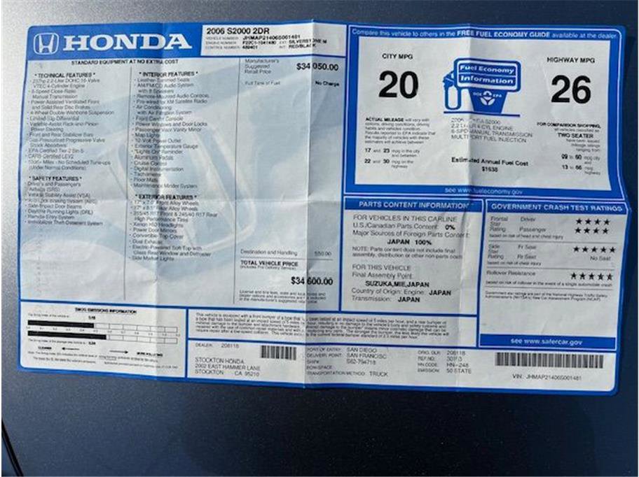 Used 2006 Honda S2000 image 17