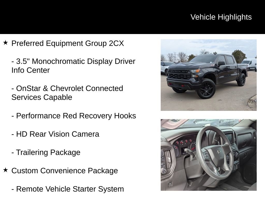 Used 2023 Chevrolet Silverado 1500 Custom Trail Boss w/ LPO, Dark Essentials Package image 15
