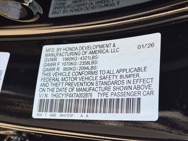 Used 2026 Honda Accord SE image 25