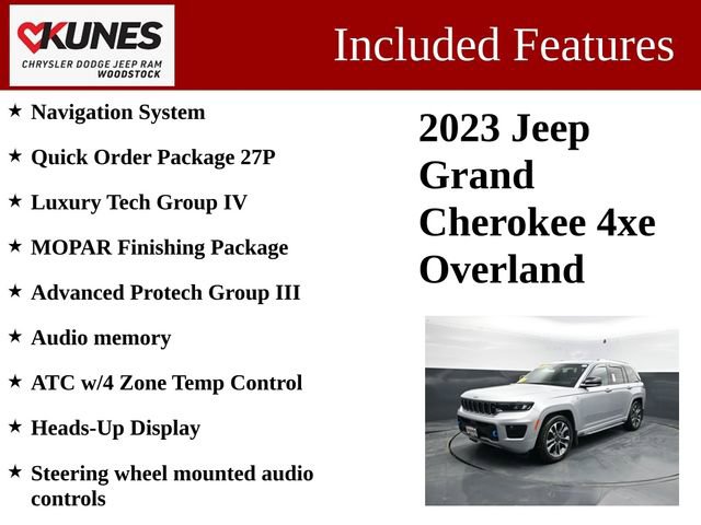 Used 2023 Jeep Grand Cherokee Overland w/ Advanced Protech Group III image 3