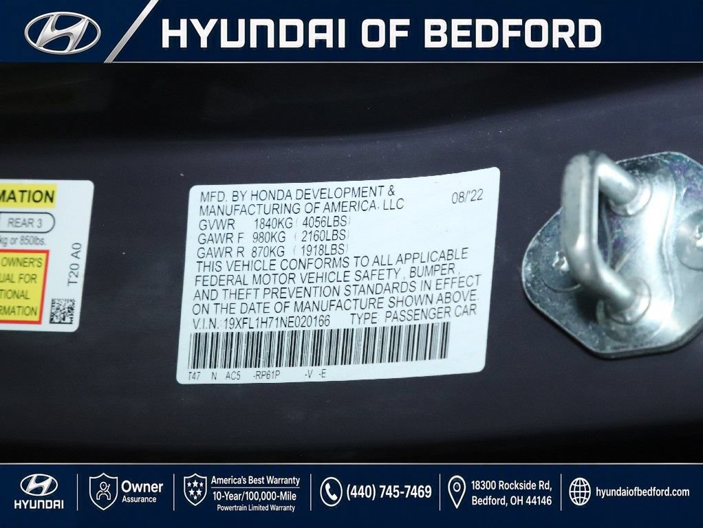 Used 2022 Honda Civic EX-L image 26