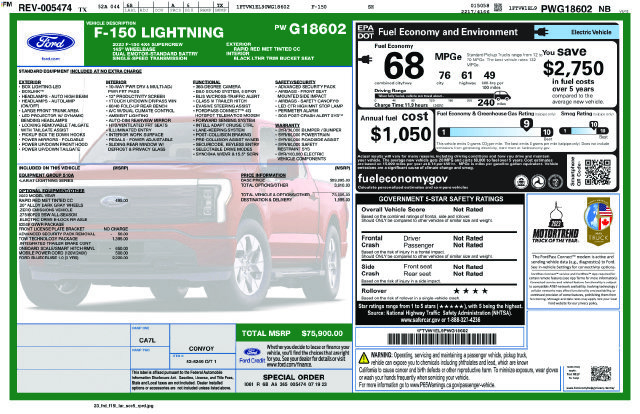 Used 2023 Ford F150 Lightning Lariat w/ Tow Technology Package AWD/4WD image 5