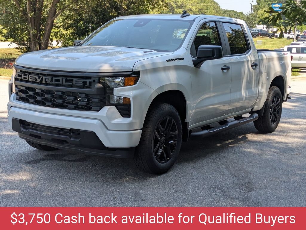 New 2026 Chevrolet Silverado 1500 Custom w/ Turbomax Blackout Package AWD/4WD image 4