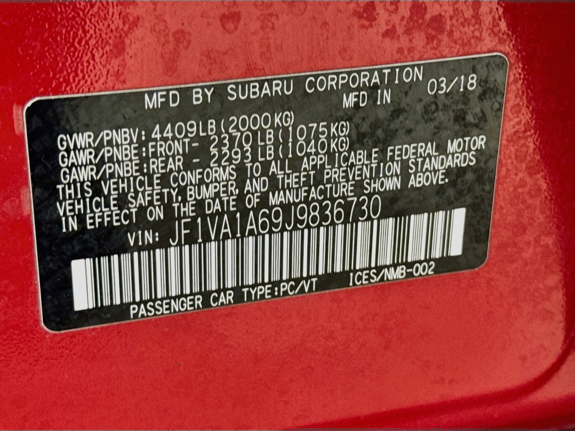 Used 2018 Subaru WRX w/ Popular Package #1 AWD/4WD image 28