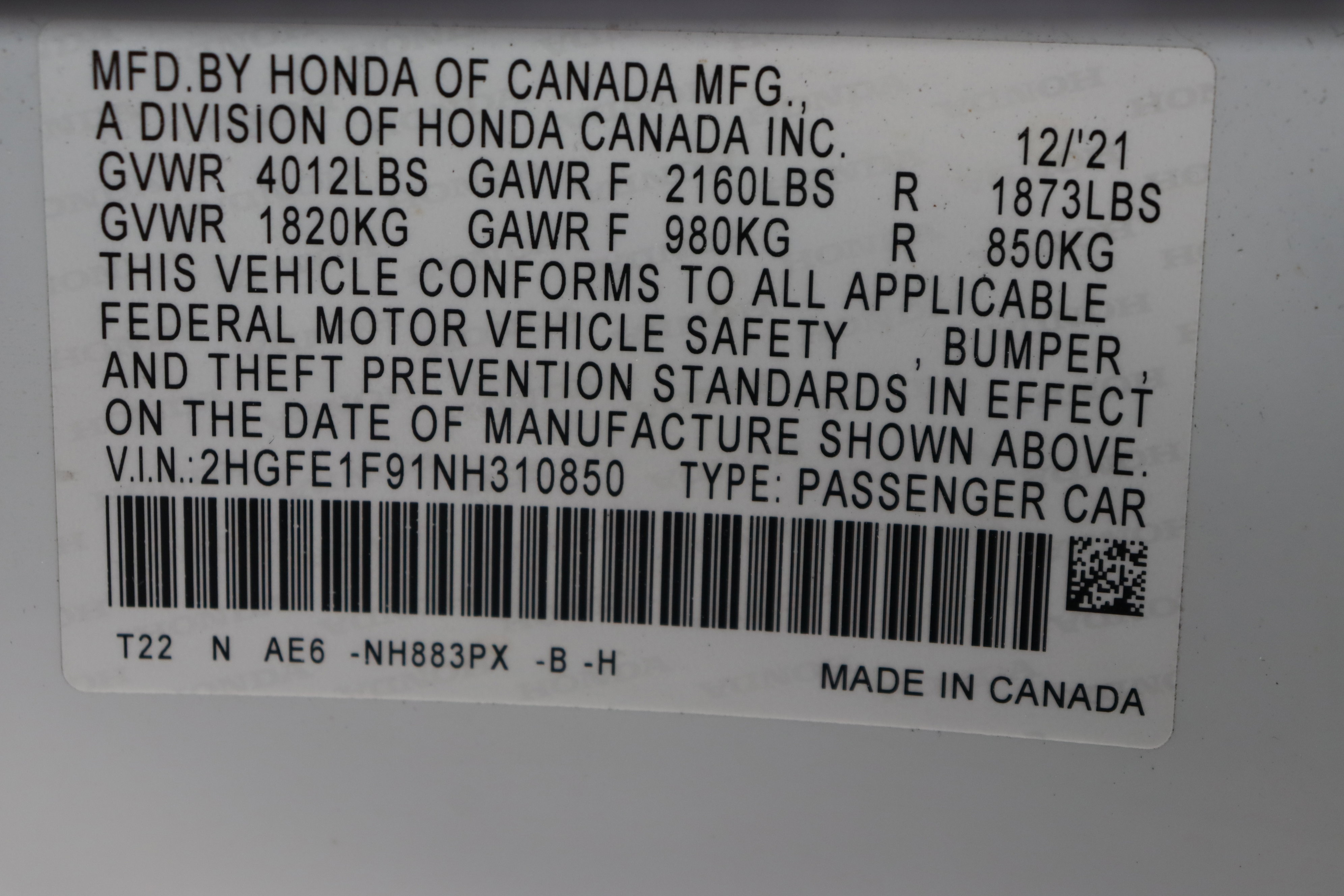 Used 2022 Honda Civic Touring image 42