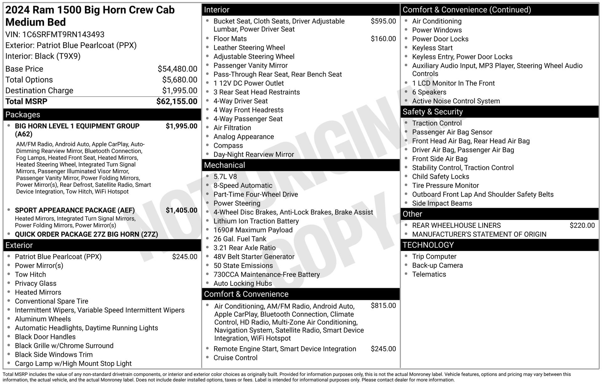 Used 2024 RAM 1500 Big Horn AWD/4WD image 4