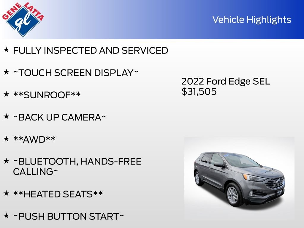 Certified 2022 Ford Edge SEL w/ Convenience Package AWD/4WD image 35