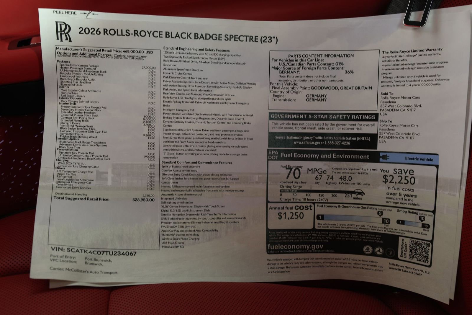 New 2026 Rolls-Royce Spectre Black Badge AWD/4WD image 37