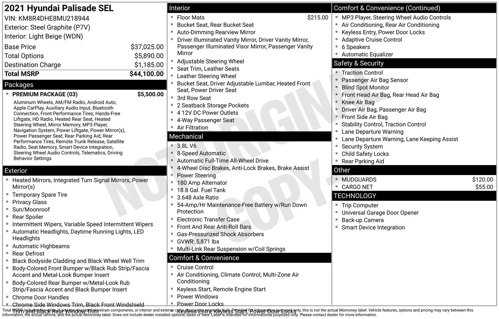 Used 2021 Hyundai Palisade SEL w/ Premium Package image 32