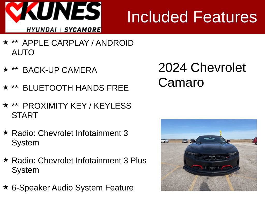 Used 2024 Chevrolet Camaro LT w/ Redline Edition RWD image 2
