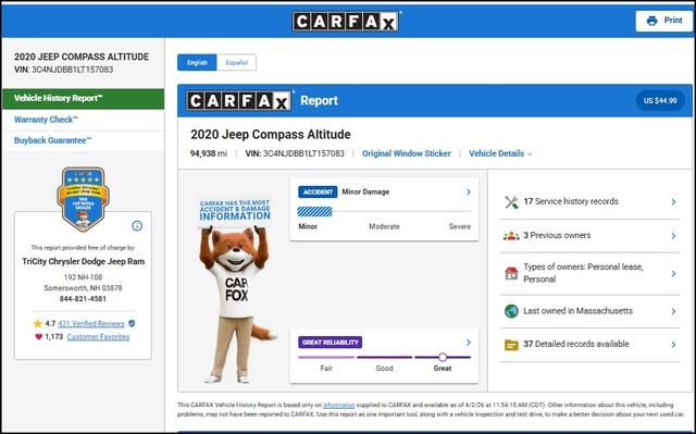 Used 2020 Jeep Compass Latitude image 13