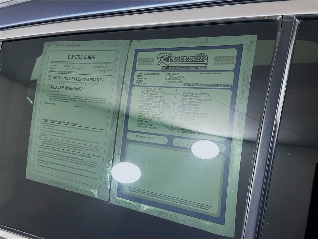 Used 2015 Subaru Outback 2.5i Limited image 37