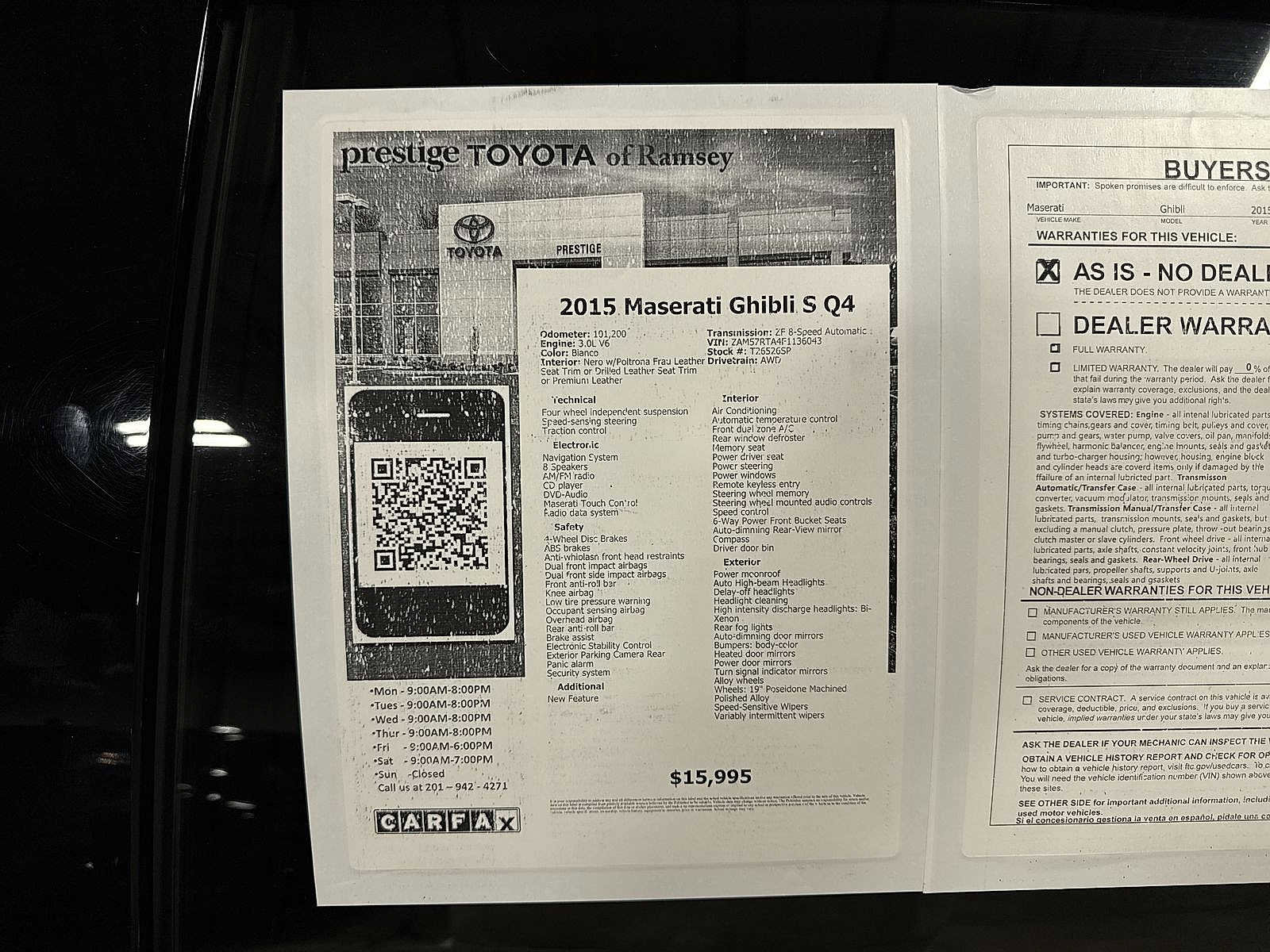 Used 2015 Maserati Ghibli S Q4 image 13