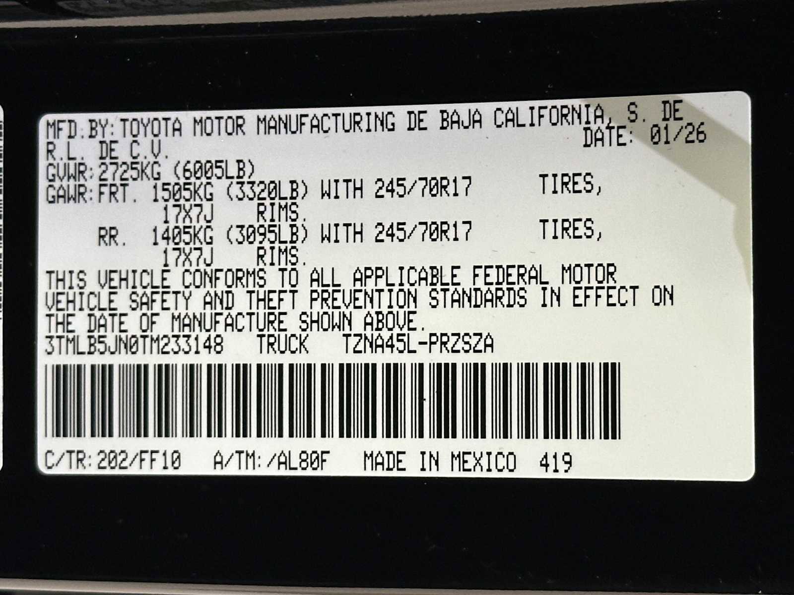 New 2026 Toyota Tacoma SR5 image 30