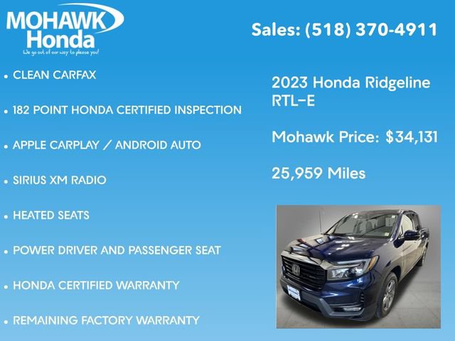 Certified 2023 Honda Ridgeline RTL-E image 16