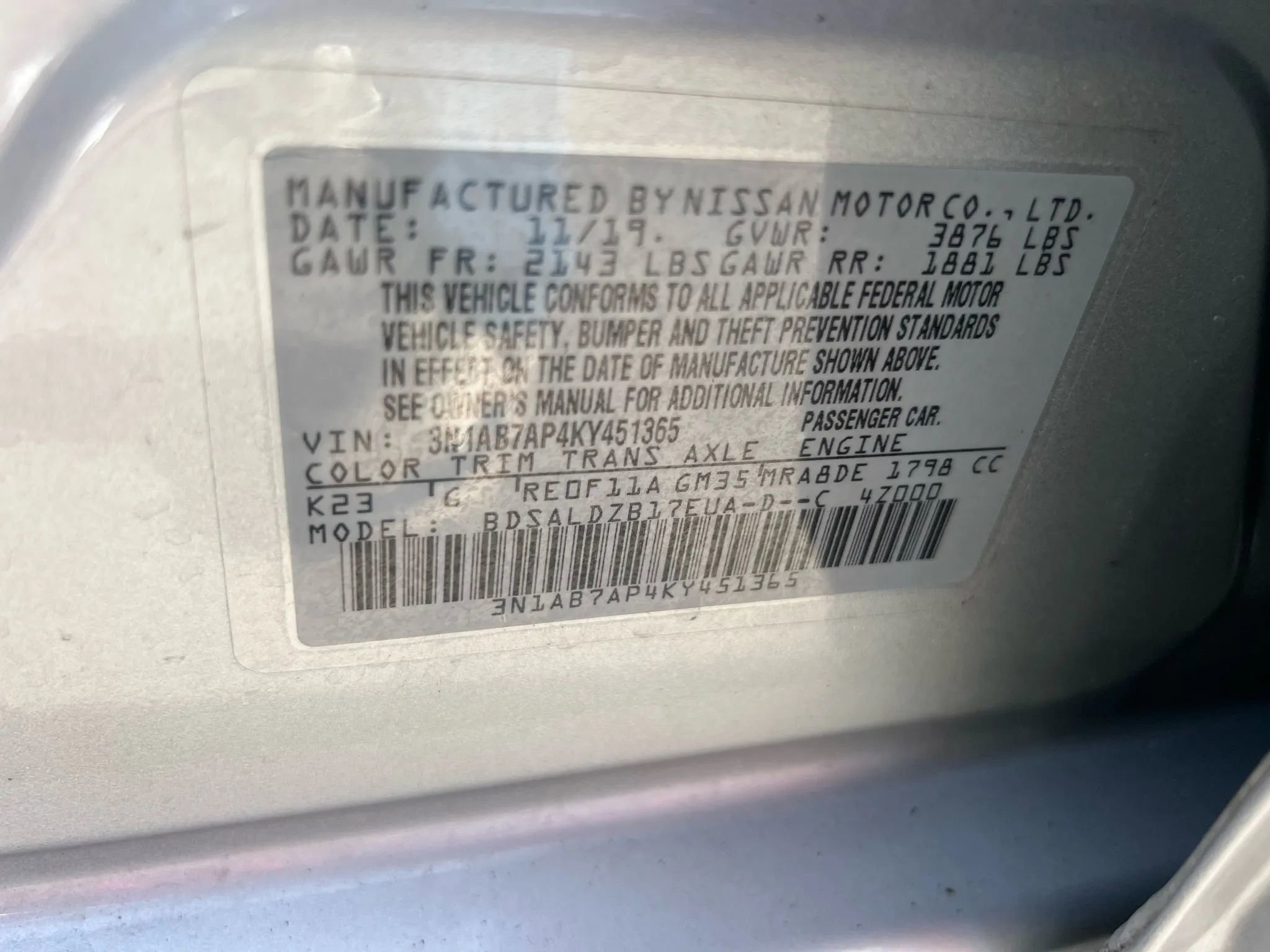 Used 2019 Nissan Sentra SV image 21