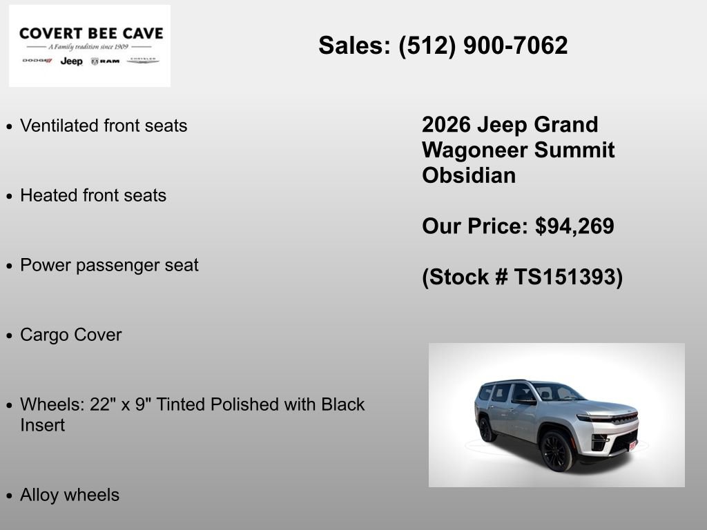 New 2026 Jeep Grand Wagoneer Summit w/ Premium Group III image 36