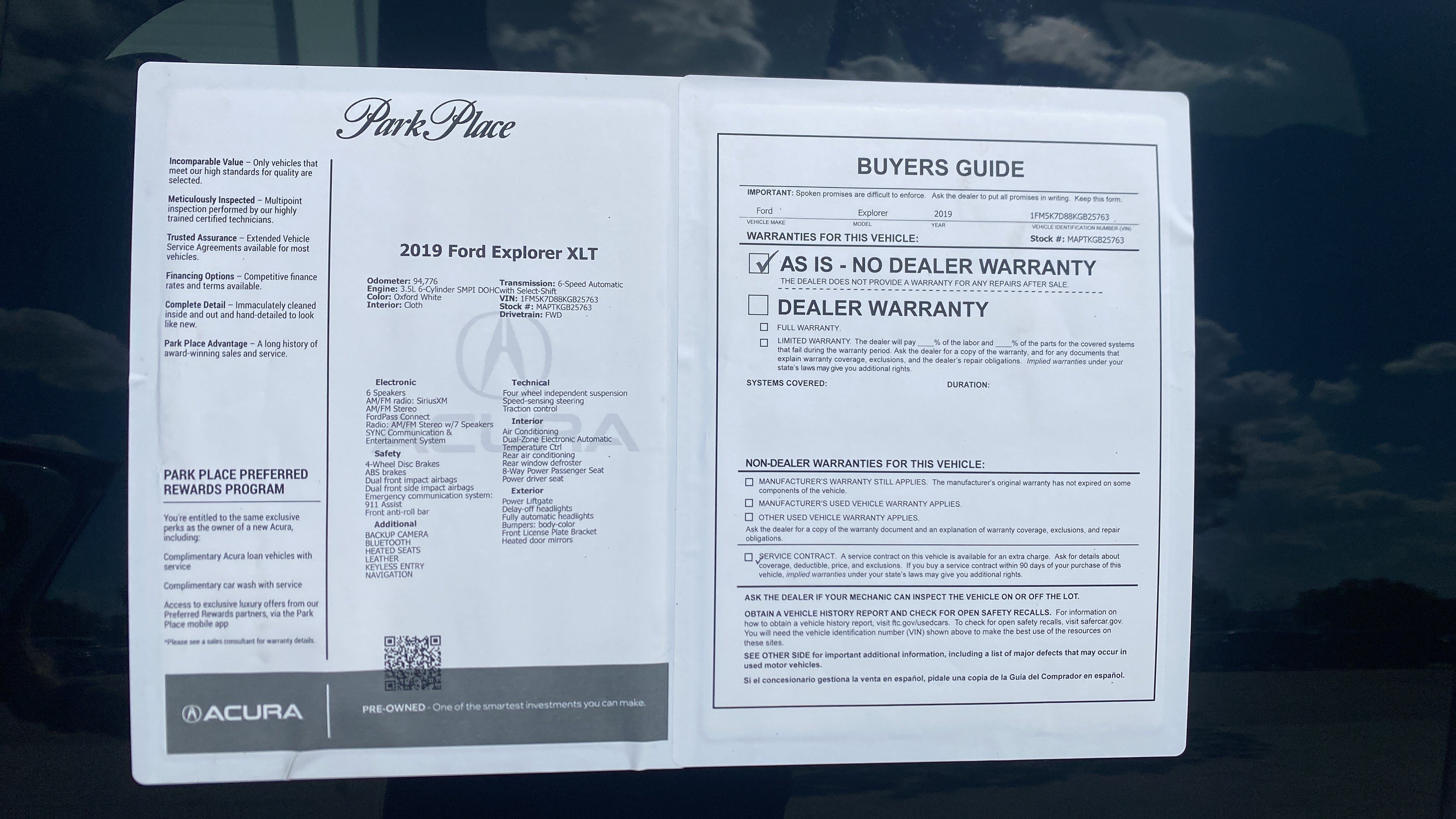 Used 2019 Ford Explorer XLT w/ Equipment Group 201A FWD image 32
