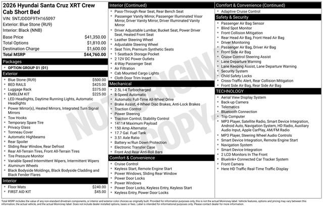 Used 2026 Hyundai Santa Cruz XRT AWD/4WD image 29