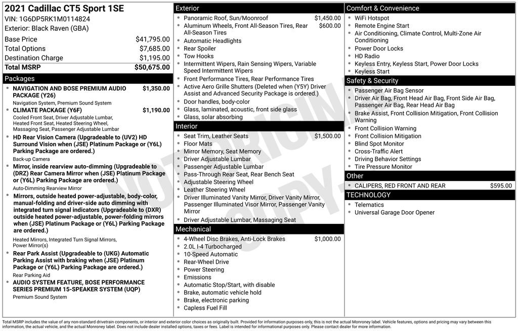 Used 2021 Cadillac CT5 Sport image 7