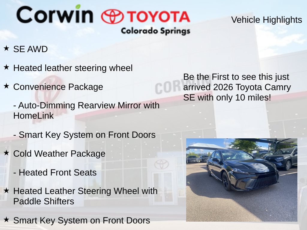Used 2026 Toyota Camry SE w/ Convenience Package AWD/4WD image 4