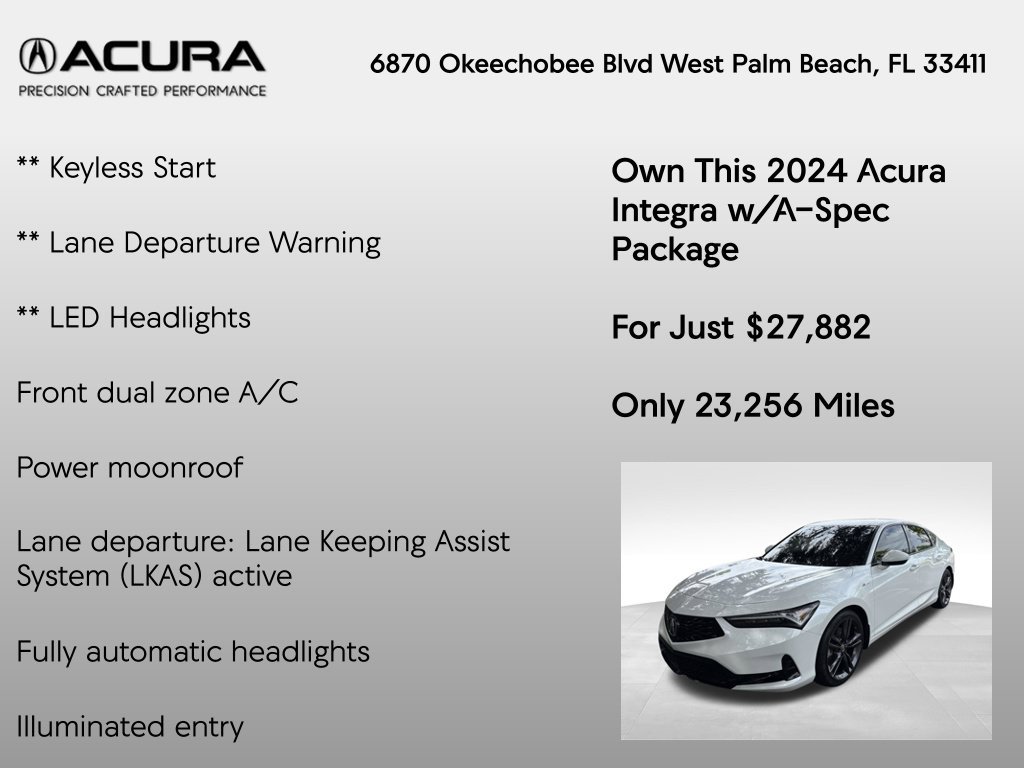 Certified 2024 Acura Integra A-Spec FWD image 14