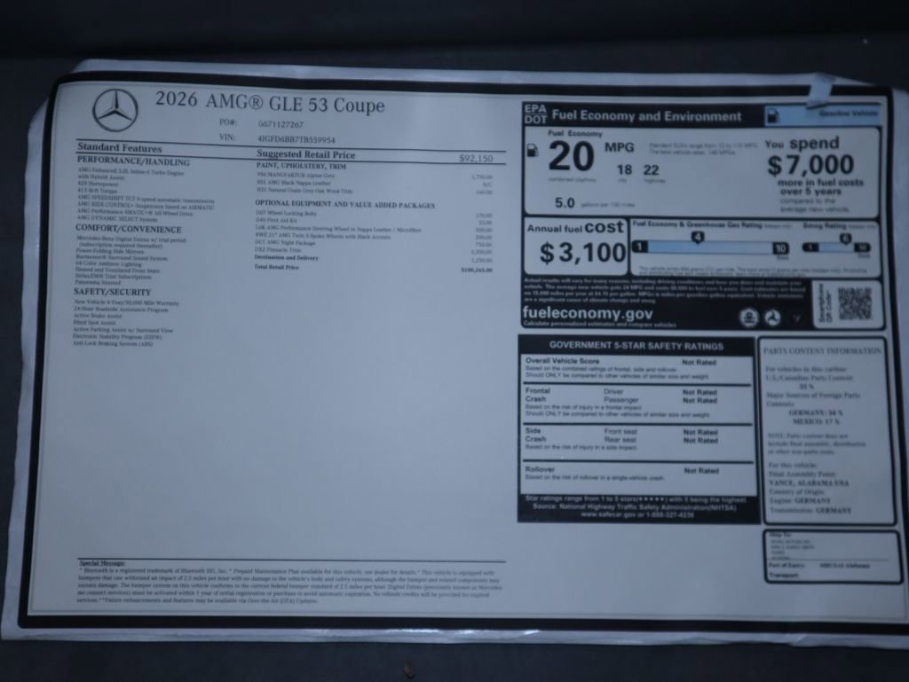 New 2026 Mercedes-Benz GLE 53 AMG 4MATIC Coupe image 9