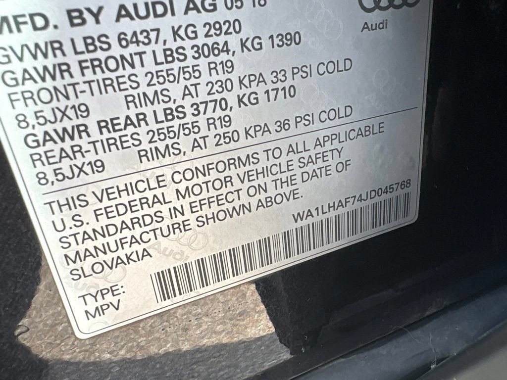 Used 2018 Audi Q7 2.0T Premium Plus w/ Premium Plus Package AWD/4WD image 22